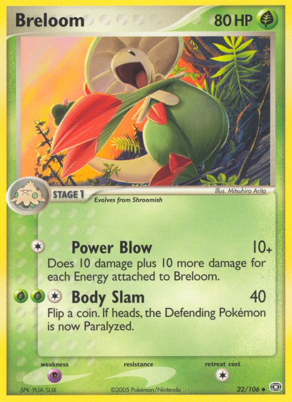 Breloom (22/106) [EX: Emerald] | Fandemonia Ltd