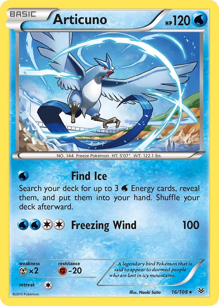 Articuno (16/108) (Theme Deck Exclusive) [XY: Roaring Skies] | Fandemonia Ltd