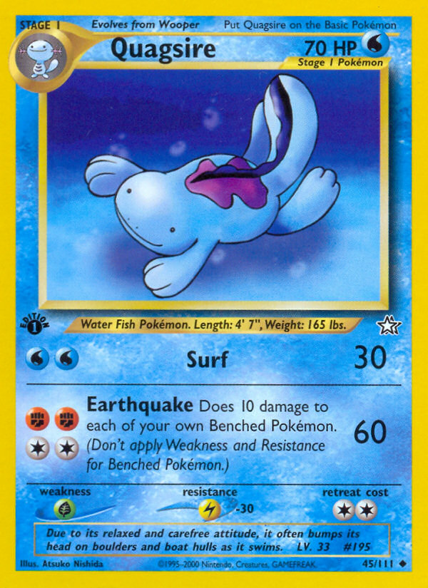 Quagsire (45/111) [Neo Genesis 1st Edition] | Fandemonia Ltd