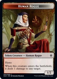 Human Rogue // Food (18) Double-sided Token [Throne of Eldraine Tokens] | Fandemonia Ltd