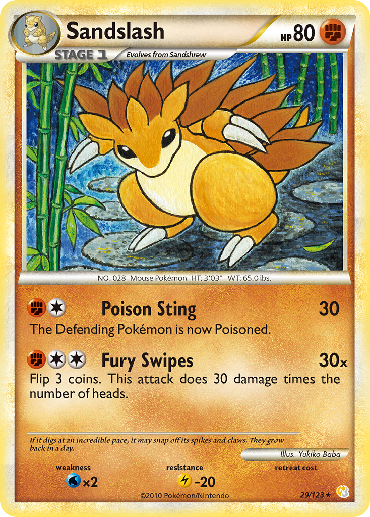 Sandslash (29/123) [HeartGold & SoulSilver: Base Set] | Fandemonia Ltd