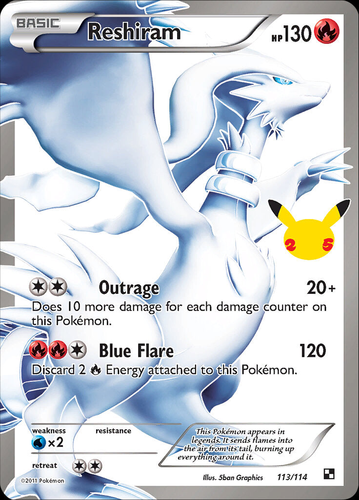 Reshiram (113/114) [Celebrations: 25th Anniversary - Classic Collection] | Fandemonia Ltd