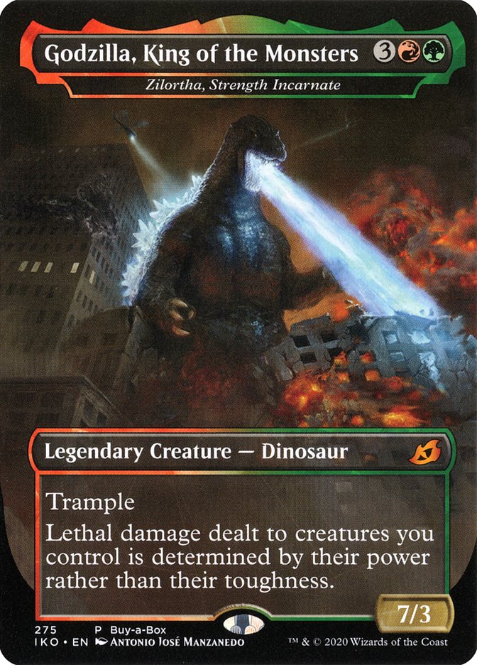 Zilortha, Strength Incarnate - Godzilla, King of the Monsters (Buy-A-Box) [Ikoria: Lair of Behemoths Promos] | Fandemonia Ltd