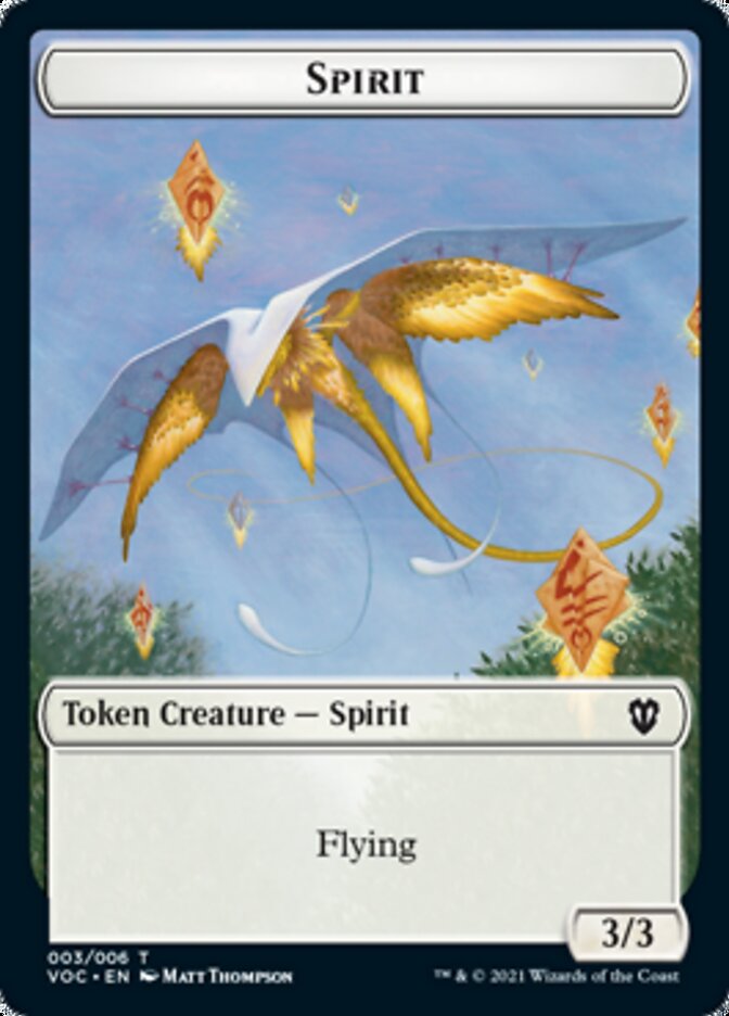 Spirit (003) // Thopter Double-sided Token [Innistrad: Crimson Vow Commander Tokens] | Fandemonia Ltd