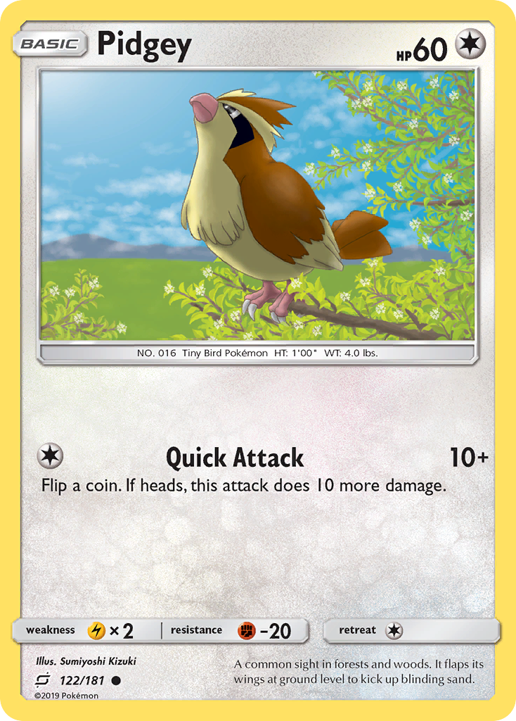 Pidgey (122/181) [Sun & Moon: Team Up] | Fandemonia Ltd