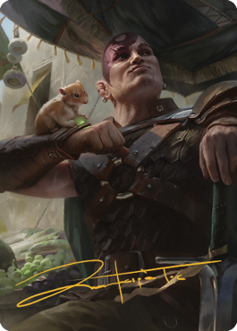 Minsc & Boo, Timeless Heroes Art Card (38) (Gold-Stamped Signature) [Commander Legends: Battle for Baldur's Gate Art Series] | Fandemonia Ltd