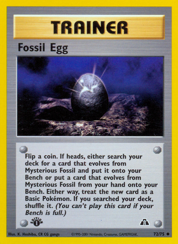 Fossil Egg (72/75) [Neo Discovery 1st Edition] | Fandemonia Ltd