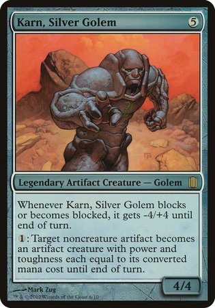 Karn, Silver Golem (Commander's Arsenal) [Commander's Arsenal Oversized] | Fandemonia Ltd