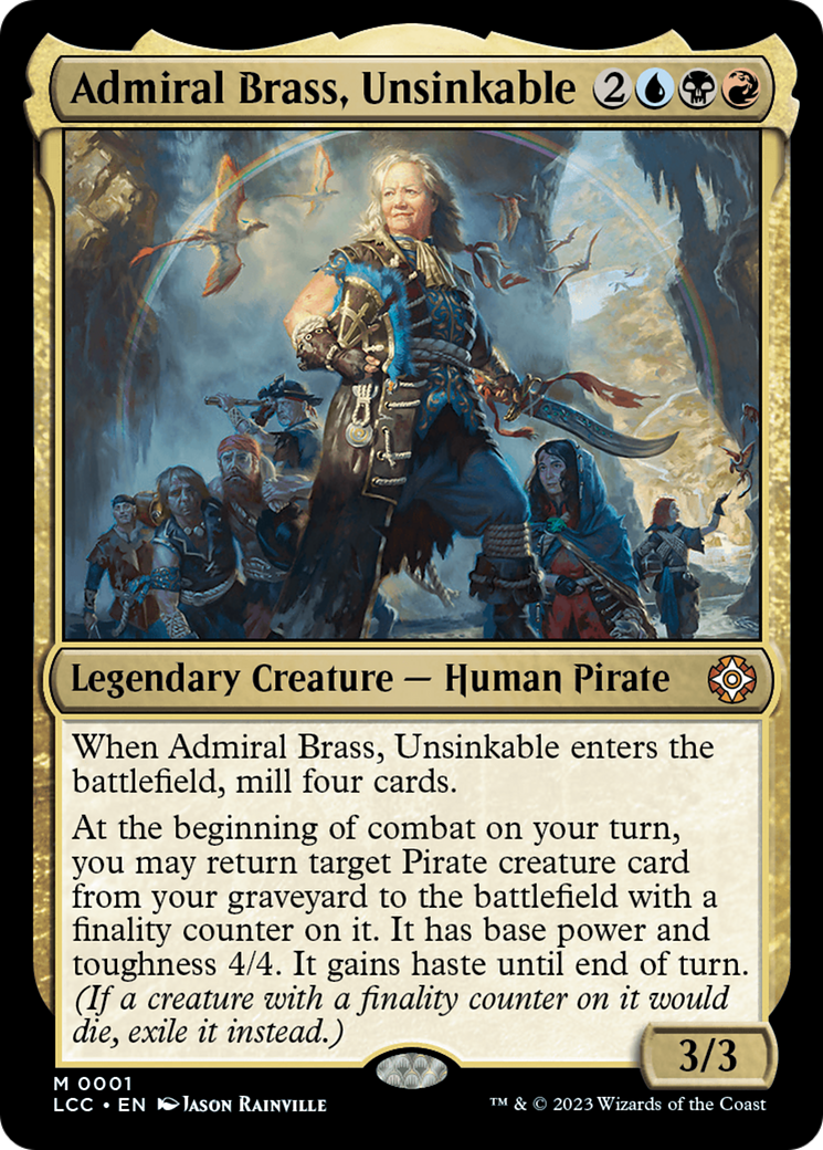 Admiral Brass, Unsinkable (Display Commander) [The Lost Caverns of Ixalan Commander] | Fandemonia Ltd