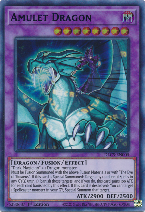 Amulet Dragon (Blue) [DLCS-EN005] Ultra Rare | Fandemonia Ltd