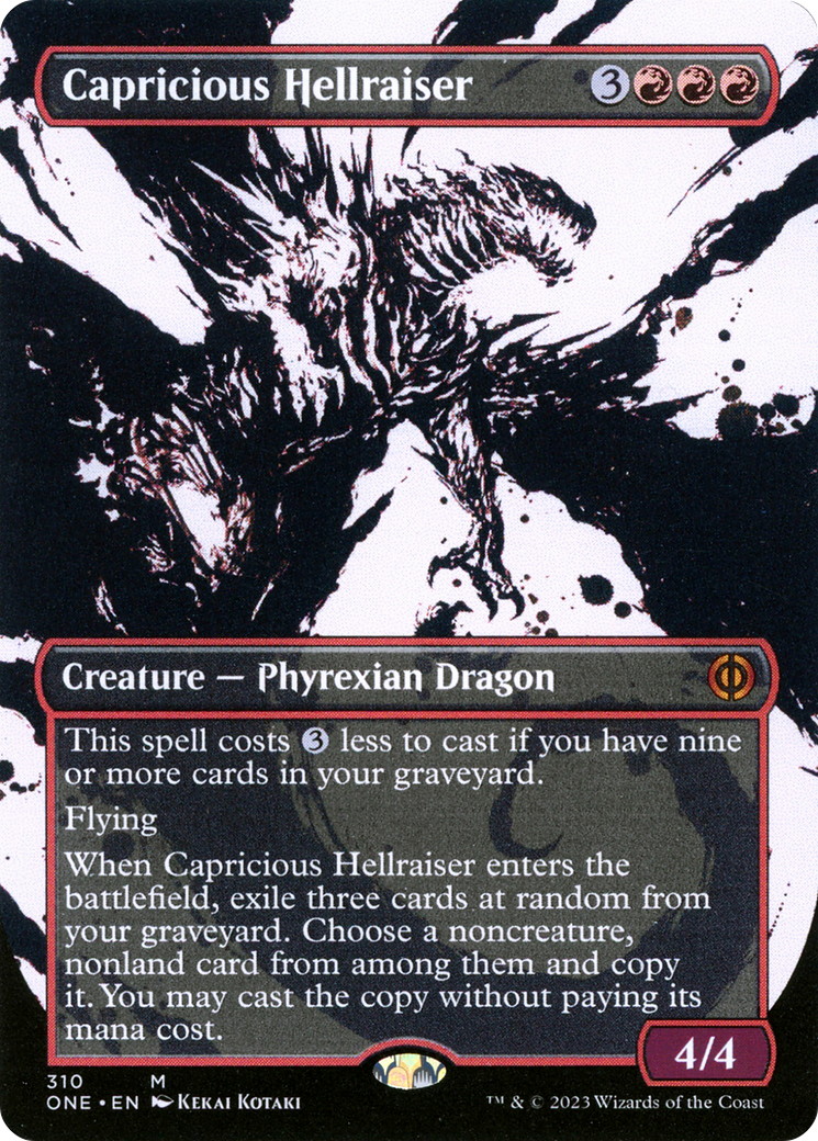 Capricious Hellraiser (Borderless Ichor) [Phyrexia: All Will Be One] | Fandemonia Ltd