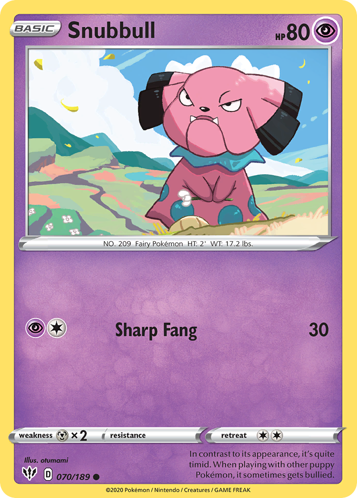 Snubbull (070/189) [Sword & Shield: Darkness Ablaze] | Fandemonia Ltd