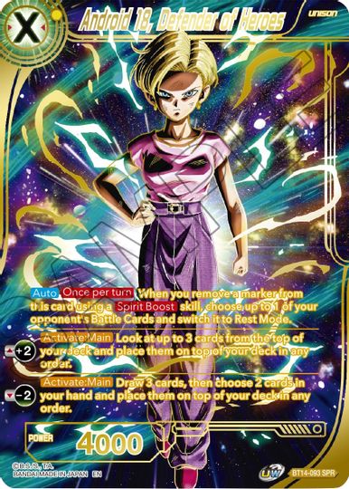 Android 18, Defender of Heroes (SPR) (BT14-093) [Cross Spirits] | Fandemonia Ltd