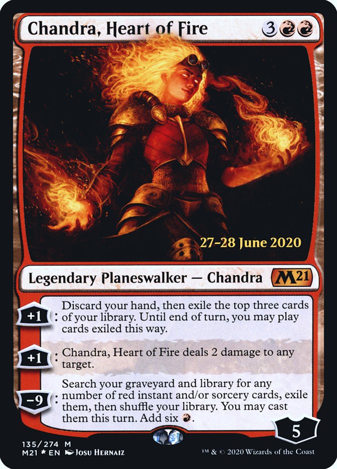 Chandra, Heart of Fire  [Core Set 2021 Prerelease Promos] | Fandemonia Ltd