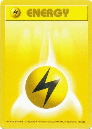 Lightning Energy (100/102) [Base Set Shadowless Unlimited] | Fandemonia Ltd