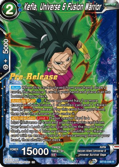 Kefla, Universe 6 Fusion Warrior (BT15-048) [Saiyan Showdown Prerelease Promos] | Fandemonia Ltd