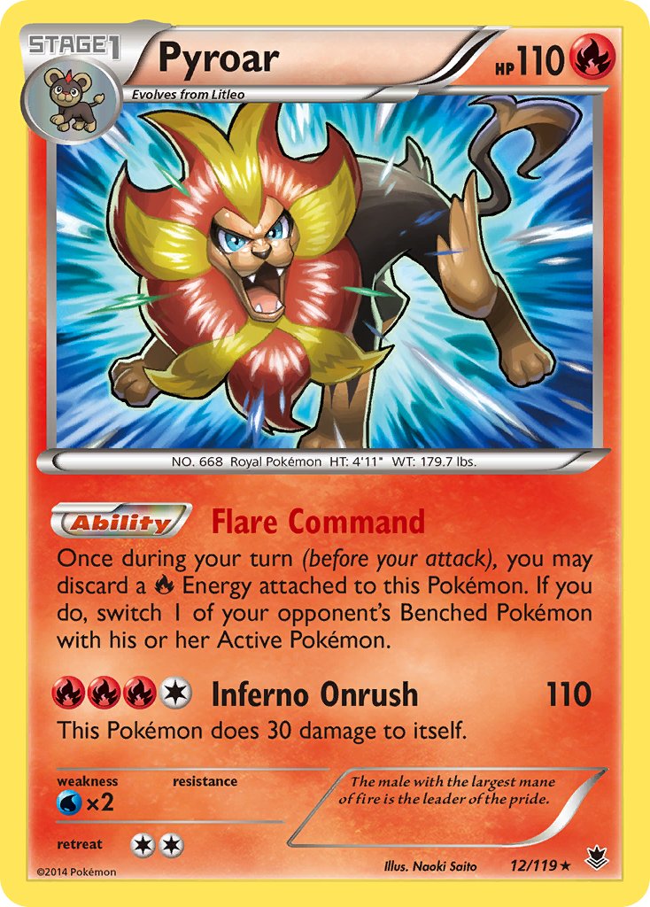 Pyroar (12/119) (Theme Deck Exclusive) [XY: Phantom Forces] | Fandemonia Ltd