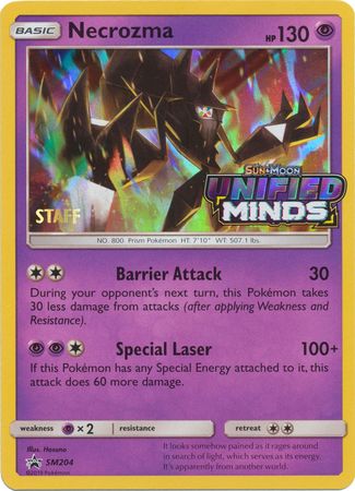 Necrozma (SM204) (Staff Prerelease Promo) [Sun & Moon: Black Star Promos] | Fandemonia Ltd