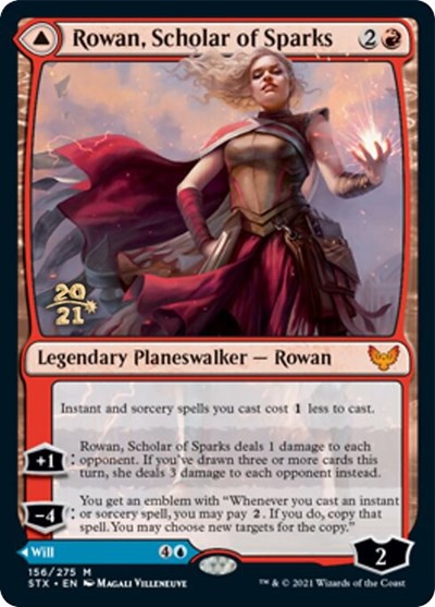 Rowan, Scholar of Sparks // Will, Scholar of Frost [Strixhaven: School of Mages Prerelease Promos] | Fandemonia Ltd