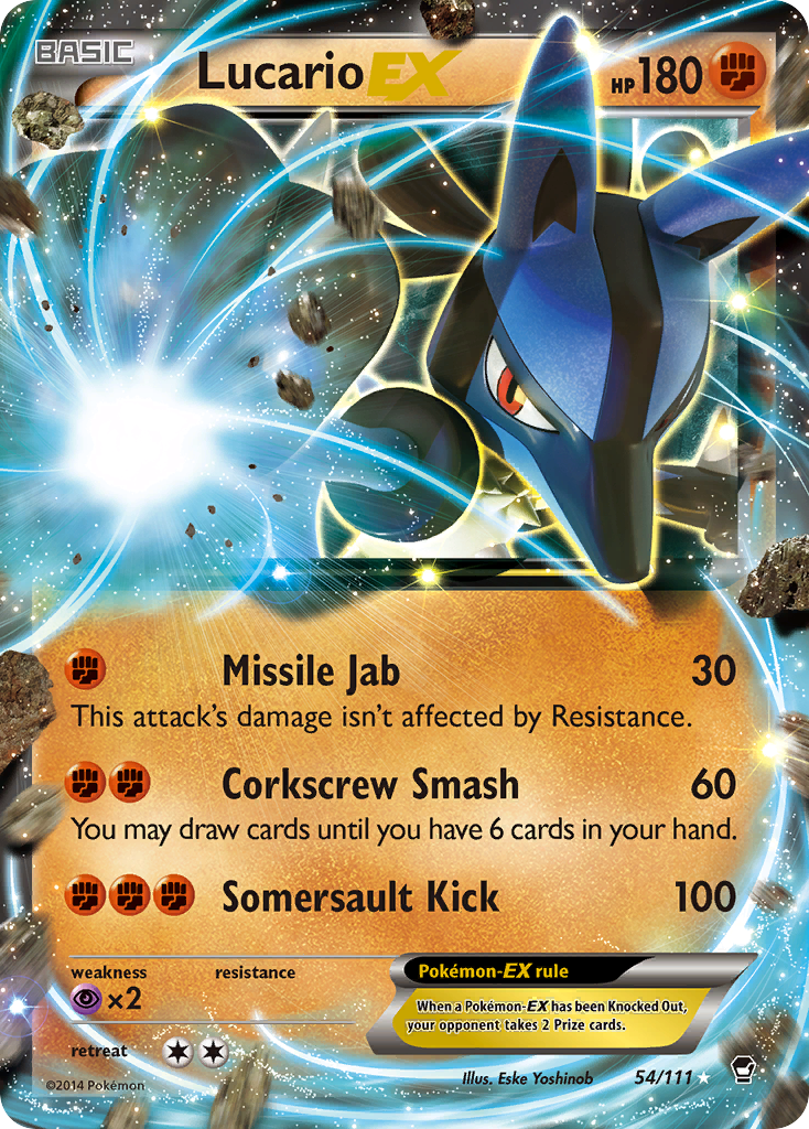 Lucario EX (54/111) [XY: Furious Fists] | Fandemonia Ltd