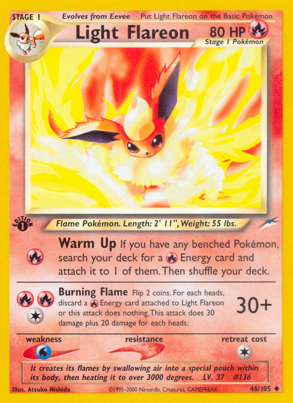 Light Flareon (46/105) [Neo Destiny 1st Edition] | Fandemonia Ltd