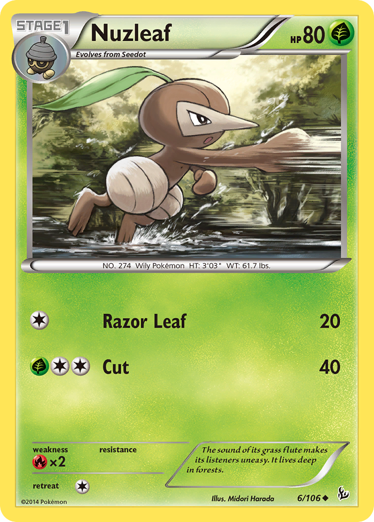 Nuzleaf (6/106) [XY: Flashfire] | Fandemonia Ltd