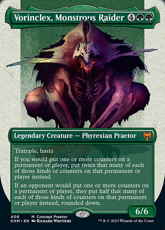 Vorinclex, Monstrous Raider (Borderless Concept Praetors) [Phyrexia: All Will Be One] | Fandemonia Ltd