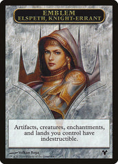 Emblem - Elspeth, Knight-Errant // Soldier Double-Sided Token [Modern Event Deck 2014 Tokens] | Fandemonia Ltd