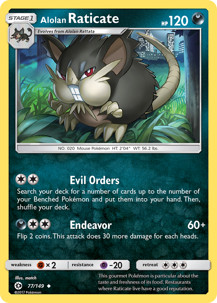 Alolan Raticate (77/149) [Sun & Moon: Base Set] | Fandemonia Ltd