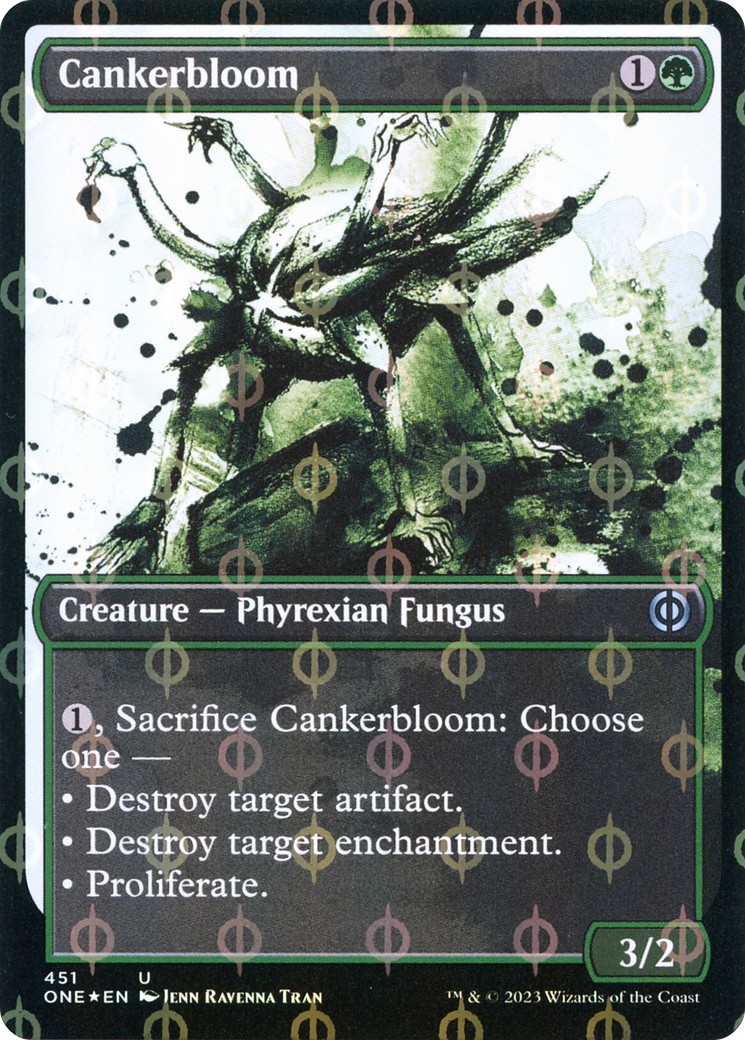 Cankerbloom (Showcase Ichor Step-and-Compleat Foil) [Phyrexia: All Will Be One] | Fandemonia Ltd