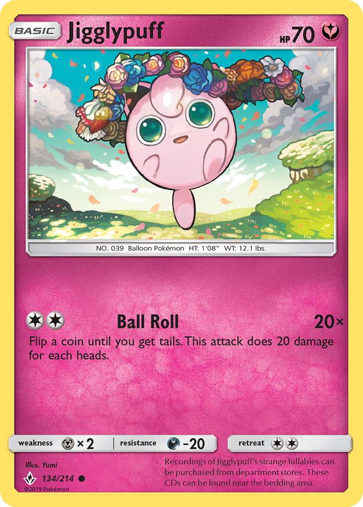 Jigglypuff (134/214) [Sun & Moon: Unbroken Bonds] | Fandemonia Ltd