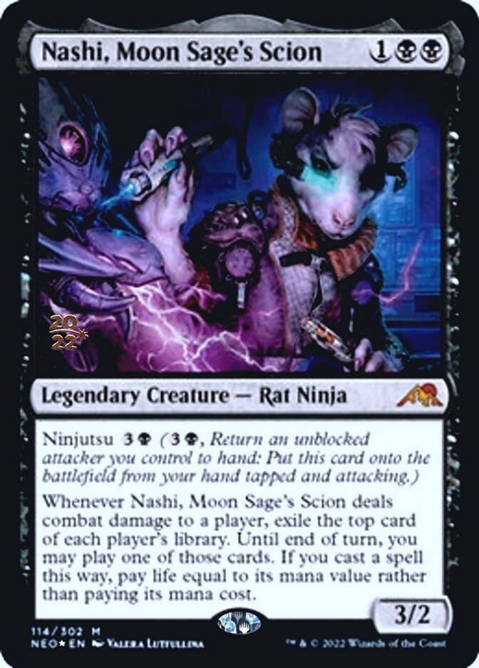 Nashi, Moon Sage's Scion [Kamigawa: Neon Dynasty Prerelease Promos] | Fandemonia Ltd