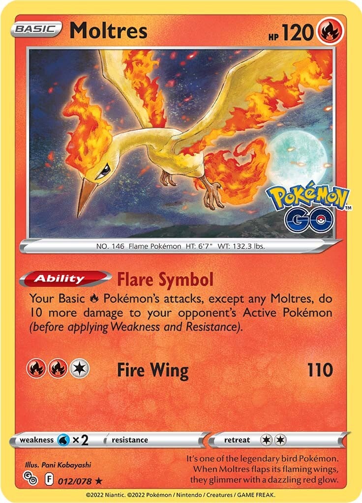 Moltres (012/078) [Pokémon GO] | Fandemonia Ltd