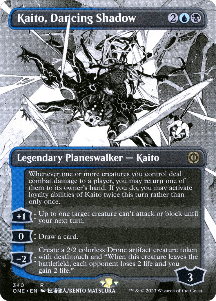 Kaito, Dancing Shadow (Borderless Manga) [Phyrexia: All Will Be One] | Fandemonia Ltd