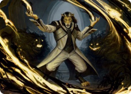 Leonin Lightscribe Art Card [Strixhaven: School of Mages Art Series] | Fandemonia Ltd