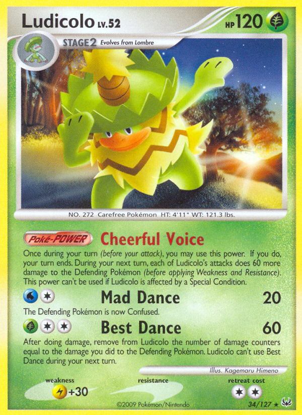 Ludicolo (34/127) [Platinum: Base Set] | Fandemonia Ltd