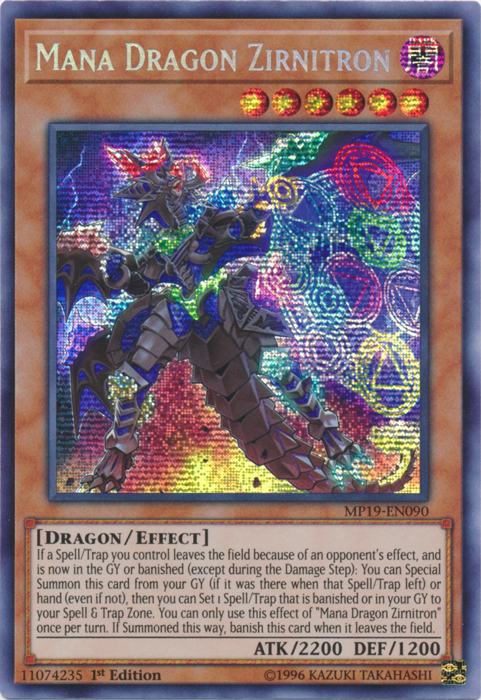 Mana Dragon Zirnitron [MP19-EN090] Prismatic Secret Rare | Fandemonia Ltd