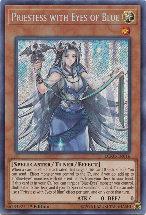 Priestess with Eyes of Blue [LCKC-EN016] Secret Rare | Fandemonia Ltd