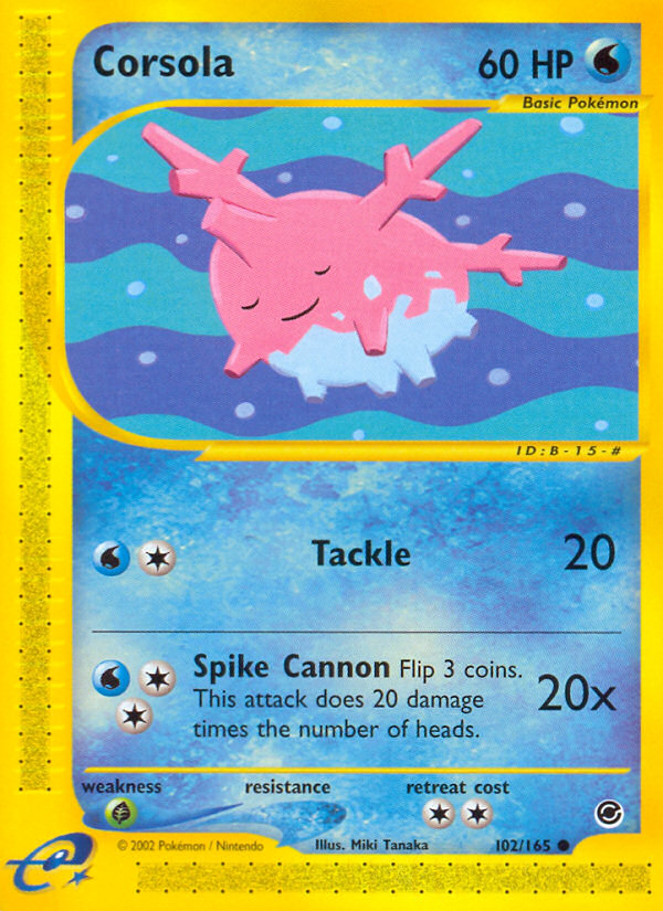 Corsola (102/165) [Expedition: Base Set] | Fandemonia Ltd