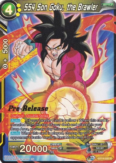 SS4 Son Goku, the Brawler (BT14-095) [Cross Spirits Prerelease Promos] | Fandemonia Ltd