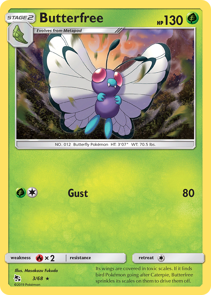 Butterfree (3/68) [Sun & Moon: Hidden Fates] | Fandemonia Ltd