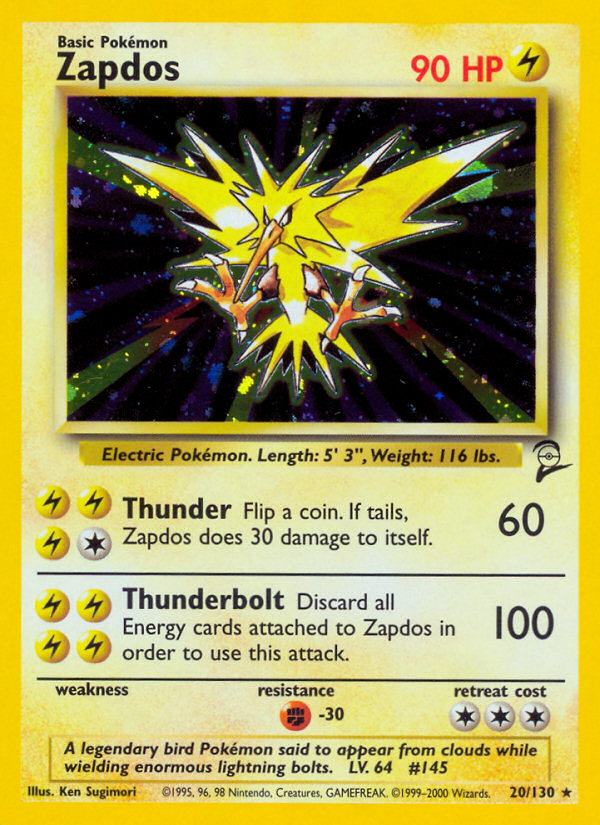 Zapdos (20/130) [Base Set 2] | Fandemonia Ltd