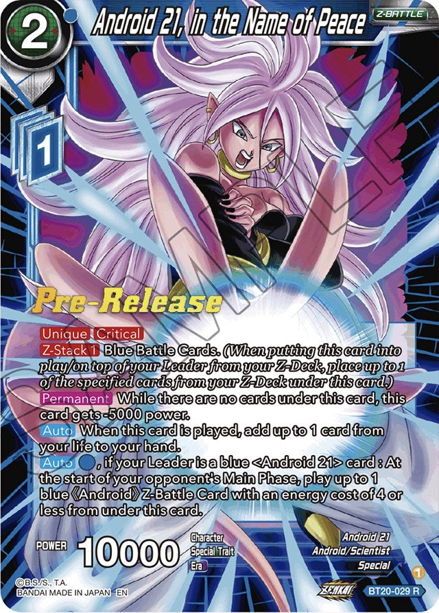 Android 21, in the Name of Peace (BT20-029) [Power Absorbed Prerelease Promos] | Fandemonia Ltd