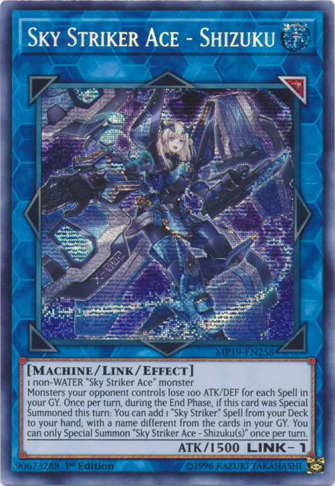 Sky Striker Ace - Shizuku [MP19-EN258] Prismatic Secret Rare | Fandemonia Ltd