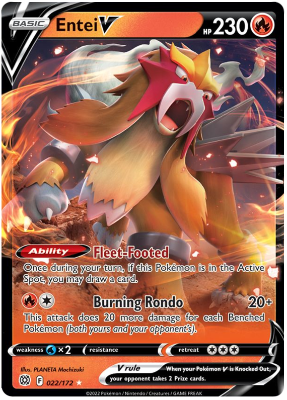 Entei V (022/172) [Sword & Shield: Brilliant Stars] | Fandemonia Ltd