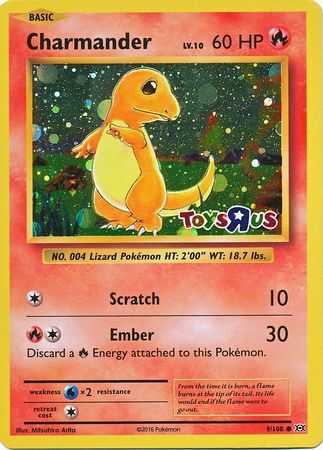 Charmander (9/108) (Toys R Us Promo) [XY: Evolutions] | Fandemonia Ltd