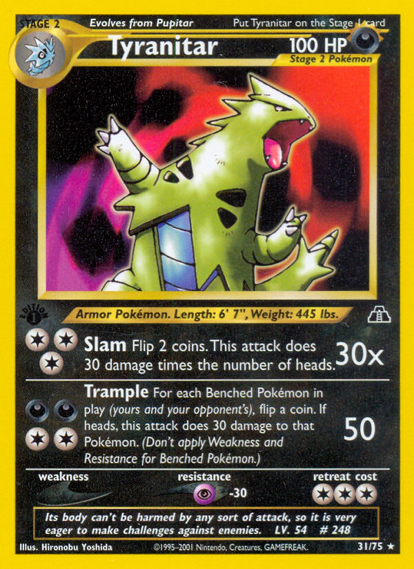 Tyranitar (31/75) [Neo Discovery 1st Edition] | Fandemonia Ltd