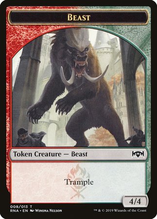 Beast Token [Ravnica Allegiance Tokens] | Fandemonia Ltd