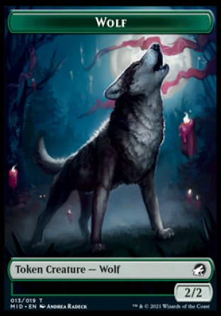 Wolf // Bird Double-sided Token [Innistrad: Midnight Hunt Tokens] | Fandemonia Ltd