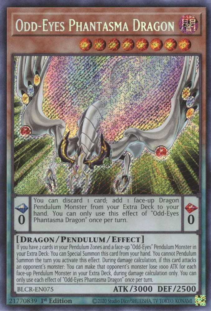 Odd-Eyes Phantasma Dragon [BLCR-EN075] Secret Rare | Fandemonia Ltd